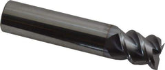 Accupro - 5/8", 3/4" LOC, 5/8" Shank Diam, 3" OAL, 3 Flute, Solid Carbide Square End Mill - Single End, TiCN Finish, Spiral Flute, 60° Helix, Centercutting, Right Hand Cut, Right Hand Flute - Eagle Tool & Supply
