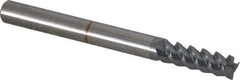 Accupro - 3/16", 9/16" LOC, 3/16" Shank Diam, 2" OAL, 3 Flute, Solid Carbide Square End Mill - Single End, TiCN Finish, Spiral Flute, 60° Helix, Centercutting, Right Hand Cut, Right Hand Flute - Eagle Tool & Supply