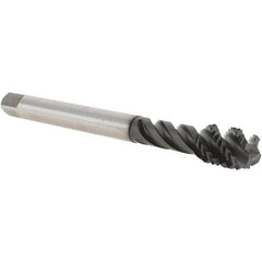 Emuge - M12x1.75 Metric 4 Flute 6H Modified Bottoming Spiral Flute Tap - Cobalt, GLT-1 Finish, 110mm OAL, Right Hand Flute, Right Hand Thread, Series Enorm - Eagle Tool & Supply