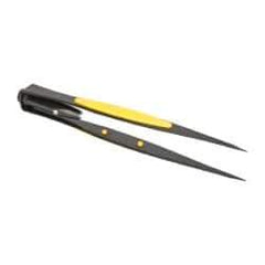 General - 6-1/4" OAL Illuminated Tweezers - Smooth Pointed Tip - Eagle Tool & Supply