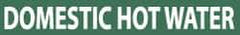 NMC - Pipe Marker with Domestic Hot Water Legend and No Graphic - 2-1/2 to 6" Pipe Outside Diam, White on Green - Eagle Tool & Supply