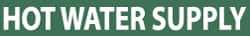 NMC - Pipe Marker with Hot Water Supply Legend and No Graphic - 2-1/2 to 6" Pipe Outside Diam, White on Green - Eagle Tool & Supply