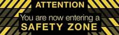 NMC - Attention - You Are Now Entering a Safety Zone, 120 Inch Long x 36 Inch High, Safety Banner - Polyethylene, English, Printed on 1 Side - Eagle Tool & Supply