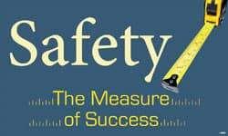 NMC - Safety - The Measure of Success, 60 Inch Long x 36 Inch High, Safety Banner - Polyethylene, English, Printed on 1 Side - Eagle Tool & Supply