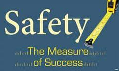 NMC - Safety - The Measure of Success, 60 Inch Long x 36 Inch High, Safety Banner - Polyethylene, English, Printed on 1 Side - Eagle Tool & Supply