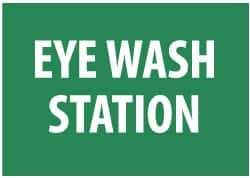 NMC - "Eye Wash Station", 7" Long x 10" Wide, Aluminum Safety Sign - Rectangle, 0.04" Thick, Use for First Aid - Eagle Tool & Supply