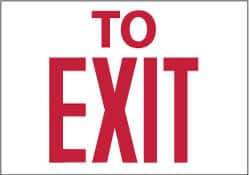 NMC - To Exit, Aluminum Exit Sign - 10" Wide x 7" High - Eagle Tool & Supply