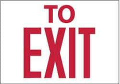 NMC - To Exit, Aluminum Exit Sign - 10" Wide x 7" High - Eagle Tool & Supply