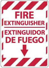 NMC - Fire Extinguisher, Plastic Fire Sign - 14" Wide x 10" High, English/Spanish - Eagle Tool & Supply