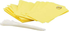 NMC - 3" High x 6" Long, Safety & Facility Blank Tag - 2 Sides, Yellow Unrippable Vinyl - Eagle Tool & Supply