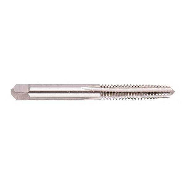 Regal Cutting Tools - #10-24 UNC 2 Flute Bright Finish High Speed Steel Straight Flute Standard Hand Tap - Plug, Right Hand Thread, 2-3/8" OAL, 7/8" Thread Length, H4 Limit, Oversize - Exact Industrial Supply