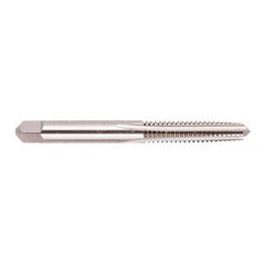 Regal Cutting Tools - 9/16-32 UNS 6 Flute Bright Finish High Speed Steel Straight Flute Standard Hand Tap - Plug, Right Hand Thread, 3-19/32" OAL, 1-21/32" Thread Length, H3 Limit, Oversize - Exact Industrial Supply