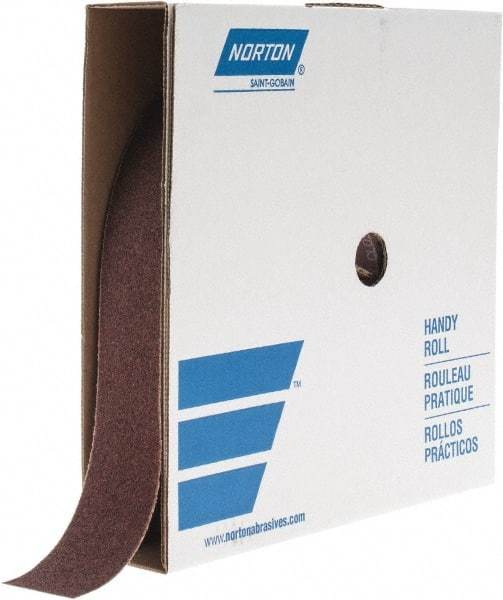 Norton - 2" x 50 Yd 40 Grit Aluminum Oxide Cloth Roll - Coarse Grade, X Weighted Backing - Eagle Tool & Supply