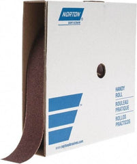 Norton - 2" x 50 Yd 40 Grit Aluminum Oxide Cloth Roll - Coarse Grade, X Weighted Backing - Eagle Tool & Supply
