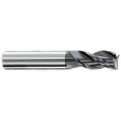 3/8" Dia. - 1/2" LOC - 2" OAL - .015-.020 Radius 3 FL Carbide S/E HP End Mill-AlTiN - Eagle Tool & Supply