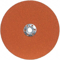 Norton - 7" Diam 5/8-11 Threaded Hole 36 Grit Fiber Disc - Very Coarse Grade, Ceramic Alumina - Eagle Tool & Supply