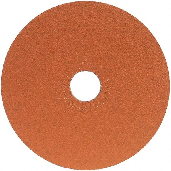 Norton - 5" Diam 7/8" Hole 36 Grit Fiber Disc - Very Coarse Grade, Ceramic Alumina - Eagle Tool & Supply