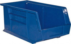 Durham - 14-5/8" Deep, Blue Plastic Hang and Stack Bins - 7" High x 8-1/4" Wide x 14-5/8" Long - Eagle Tool & Supply