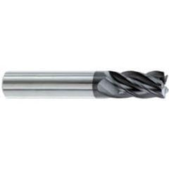 3/8" Dia. - 1/2" LOC - 2" OAL - .015-.020 Radius 5 FL Carbide S/E HP End Mill-AlTiN - Eagle Tool & Supply