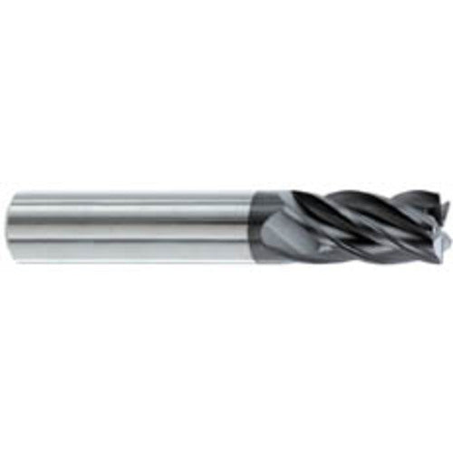 ‎1/2″ × 1/2″ × 5/8″ × 2 1/2″ 0.0250-0.0300″ C/R 5 Flute Single End Carbide HPE High Performance End Mill-AlTiN - Exact Industrial Supply