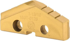 Allied Machine and Engineering - 1-13/16" Diam x 1/4" Thick, Seat Code 3, 132° Included Angle Spade Drill Insert - TiN Coated, Cobalt, Grade Super Cobalt, Series T-A - Eagle Tool & Supply