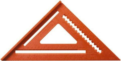 Johnson Level & Tool - 12" Blade Length x 12" Base Length, Plastic Rafter Square - 1/4" Graduation - Eagle Tool & Supply