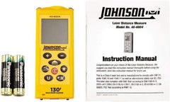 Johnson Level & Tool - 0.05 m to 39.62 m, Laser Distance Finder - 2 AA Alkaline Battery, Accurate to 1/16 Inch - Eagle Tool & Supply
