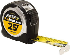 Johnson Level & Tool - 25' x 1-1/16" Tape Measure - 1/16" Graduation, Inch Graduation Style - Eagle Tool & Supply