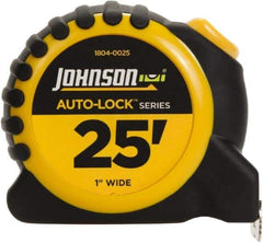 Johnson Level & Tool - 25' x 1" Tape Measure - 1/16" Graduation, Inch Graduation Style - Eagle Tool & Supply