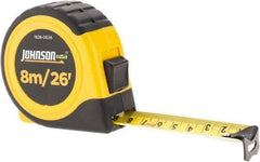 Johnson Level & Tool - 26' x 1" Tape Measure - 1/16" & 1mm Graduation, Inch/Metric Graduation Style - Eagle Tool & Supply