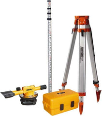 Johnson Level & Tool - 22x Magnification, 4 to 200 Ft. Measuring Range, Builder's Level Optical Level Kit - Accuracy 3/16 Inch at 100 Ft., Kit Includes Tripod, 13 Grade Rod, Hard Shell Carrying Case - Eagle Tool & Supply