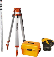 Johnson Level & Tool - 30x Magnification, 2.62 to 400 Ft. Measuring Range, Automatic Optical Level Kit - Accuracy 1/16 Inch at 200 Ft., Kit Includes Tripod, 13 Grade Rod, Hard Shell Carrying Case - Eagle Tool & Supply