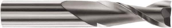 SGS - 8mm Cutting Diam x 25mm Length of Cut, 2 Flute, Upcut Spiral Router Bit - Uncoated, Right Hand Cut, Solid Carbide, 63mm OAL x 8mm Shank Diam, Square End - Eagle Tool & Supply