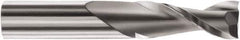 SGS - 3/8" Cutting Diam x 1-1/4" Length of Cut, 2 Flute, Upcut Spiral Router Bit - Uncoated, Right Hand Cut, Solid Carbide, 3" OAL x 1/2" Shank Diam, Square End - Eagle Tool & Supply