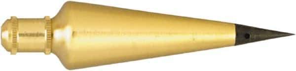 Johnson Level & Tool - 5-5/16 Inch Long, 1-5/16 Inch Diameter Brass Plumb Bob - 32 Ounce, Has Replacable Tip - Eagle Tool & Supply