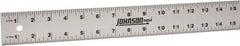 Johnson Level & Tool - 96" Long, 1/8, 1/16" Graduation, Aluminum Rule - English Graduation Style, Gray, Anodized Finish - Eagle Tool & Supply