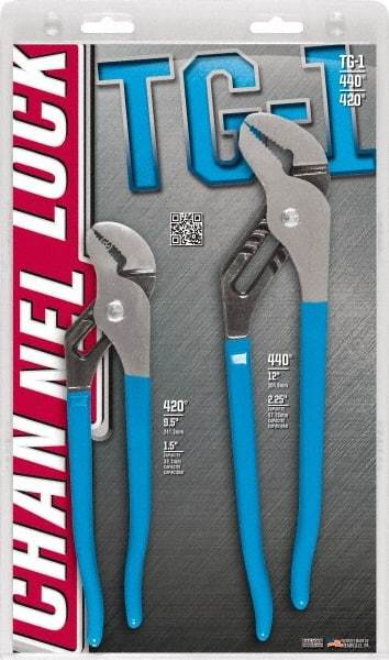 Channellock - 2 Piece Tongue & Groove Plier Set - Comes in Display Card - Eagle Tool & Supply