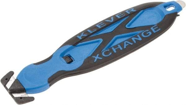 Klever Innovations - Fixed Replacement Head - Blue & Black Plastic Handle, 1 Blade Included - Eagle Tool & Supply