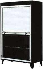 Strong Hold - 4 Shelf Roll Up Storage Cabinet - Steel/Aluminum, 36" Wide x 24" Deep x 78" High, Dark Gray - Eagle Tool & Supply