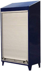 Strong Hold - 4 Shelf Roll Up Storage Cabinet - Steel/Aluminum, 36" Wide x 24" Deep x 87" High, Dark Gray - Eagle Tool & Supply