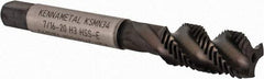 Kennametal - 7/16-20 3 Flute Modified Bottoming Spiral Flute Tap - Vanadium High Speed Steel, TiN/CrC/C Finish, 3-5/32" OAL, Right Hand Flute, Right Hand Thread, H3, Series GOtap\xAE - Eagle Tool & Supply