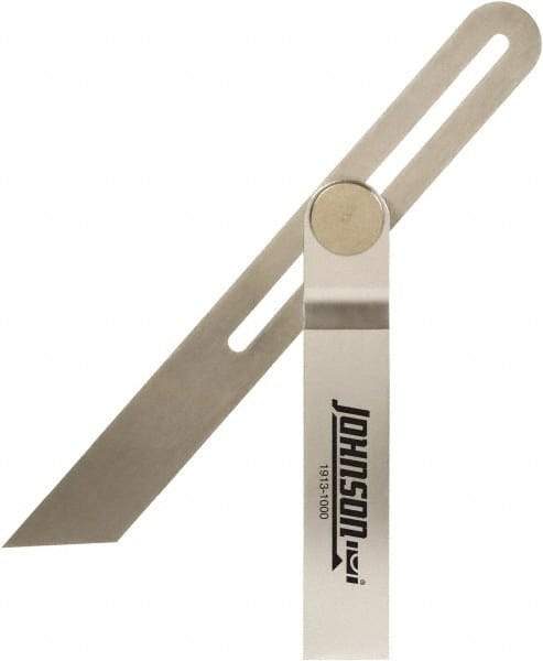 Johnson Level & Tool - 10" Blade Length x 1-1/8" Blade Width, 6-1/2" Base Length x 1-1/8" Base Width Stainless Steel Square - 0.008" Accuracy, Beveled Edge - Eagle Tool & Supply
