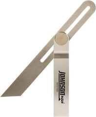 Johnson Level & Tool - 10" Blade Length x 1-1/8" Blade Width, 6-1/2" Base Length x 1-1/8" Base Width Stainless Steel Square - 0.008" Accuracy, Beveled Edge - Eagle Tool & Supply
