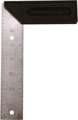 Johnson Level & Tool - 8" Blade Length x 1-1/2" Blade Width, 5-1/8" Base Length x 1-1/2" Base Width Stainless Steel Square - 0.008" Accuracy - Eagle Tool & Supply