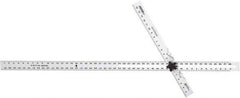 Johnson Level & Tool - 48" Blade Length x 2" Blade Width, 16" Base Length x 2" Base Width Aluminum Square - 0.008" Accuracy, Beveled Edge - Eagle Tool & Supply