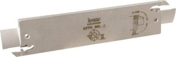 Iscar - 2mm Groove Width, 14mm Max Depth of Cut, Left Hand Cut, HFFH Indexable Grooving Blade - HFPN Insert Style, Series Heliface - Eagle Tool & Supply