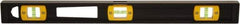 Johnson Level & Tool - 48" Long 3 Vial I-Beam Level - Aluminum, Black, 2 Plumb & 1 Level Vials - Eagle Tool & Supply