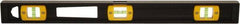 Johnson Level & Tool - 72" Long 5 Vial I-Beam Level - Aluminum, Black, 3 Plumb & 2 Level Vials - Eagle Tool & Supply