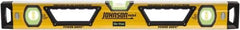 Johnson Level & Tool - Magnetic 78" Long 3 Vial Box Beam Level - Aluminum, Yellow, 2 Plumb & 1 Level Vials - Eagle Tool & Supply