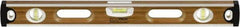 Johnson Level & Tool - 48" Long 3 Vial Box Beam Level - Wood, Natural, 2 Plumb & 1 Level Vials - Eagle Tool & Supply